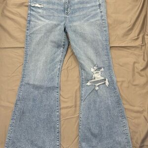 American Eagle super high rise flare jeans
